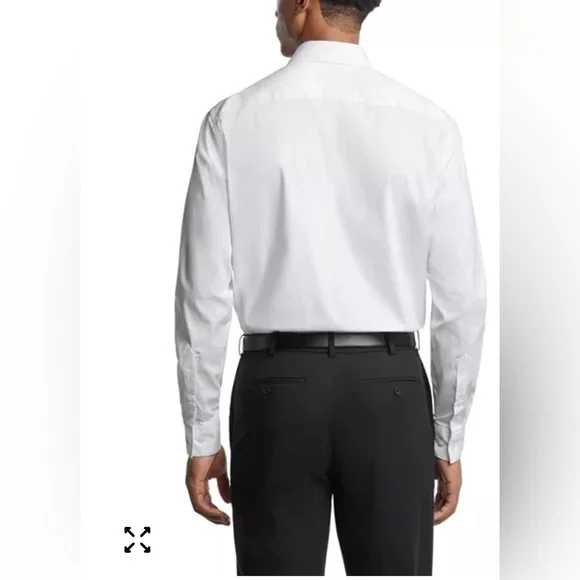 Van Heusen Regular Fit White Dress Shirt - Picture 2 of 7